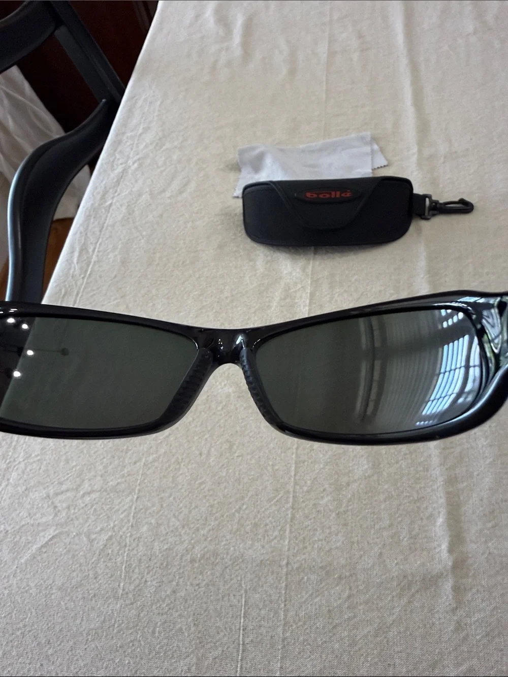 Bollé Polarized Fang 10350 Sunglasses Black Wrap Sport Style Unisex